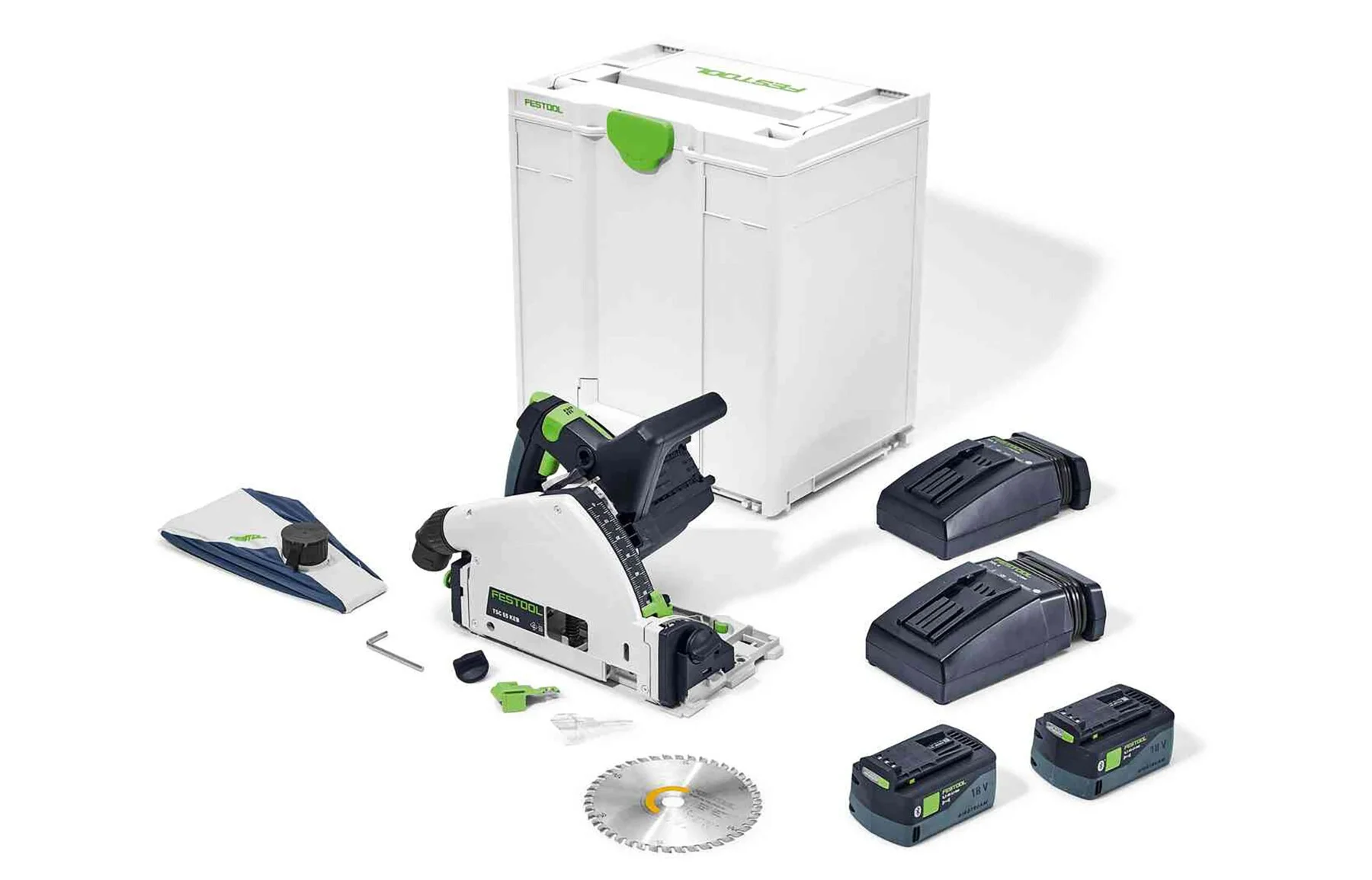 FESTOOL TSC 55K 18V 160mm Cordless Plunge Saw 5.0 Ah XL Set in Systainer with 1400mm Rail [TSC 55KEBI-Plus/XL-FS] [577282] - Image 10